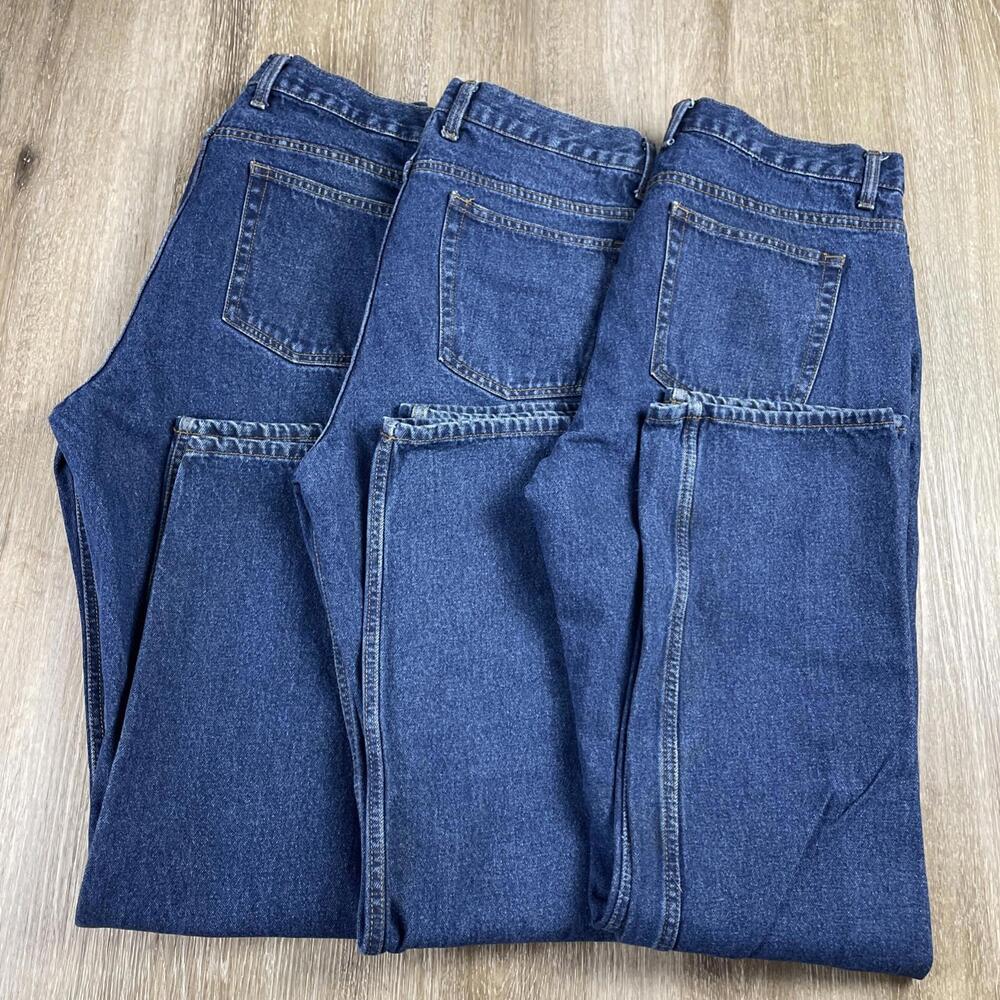 ( Lot of 3 ) Red Head Co. Blue Jeans Men's 36 X 34 Straight Leg Bundle Workwear